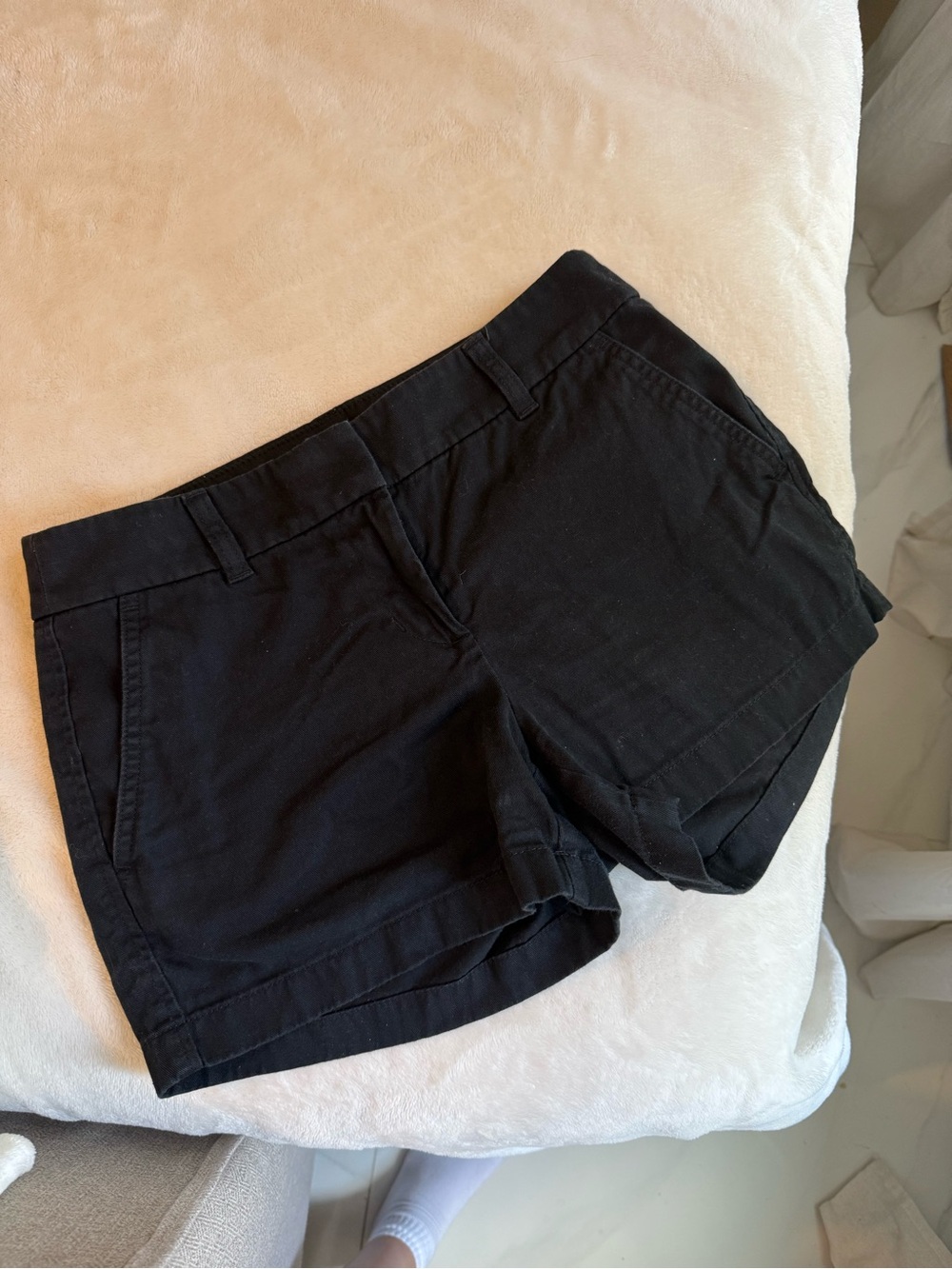 J. Crew Black High-Waist Cotton Shorts